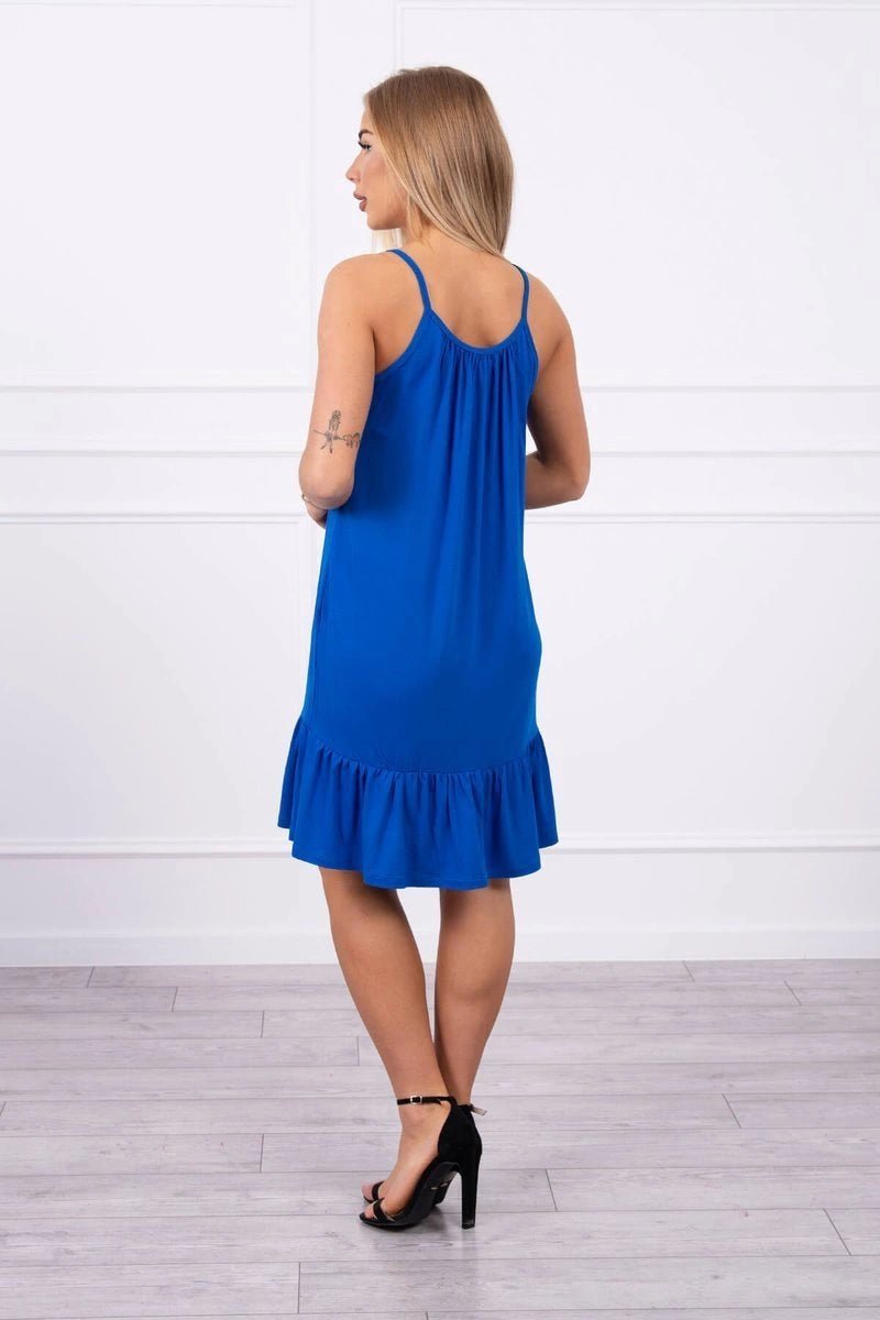Dress with thin straps 9080 / – Blue cornflower цвет / color | Lexline Fashion