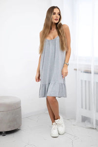 Dress with thin straps 9080 / – Gray цвет / color | Lexline Fashion