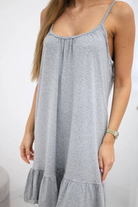 Dress with thin straps 9080 / – Gray цвет / color | Lexline Fashion