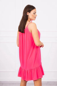 Dress with thin straps 9080 / – Neon pink цвет / color | Lexline Fashion