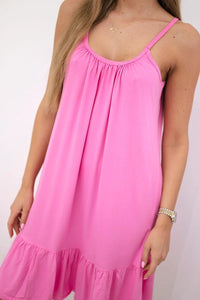 Dress with thin straps 9080 / – Pink цвет / color | Lexline Fashion