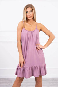 Dress with thin straps 9080 / – Pink || Dark цвет / color | Lexline Fashion