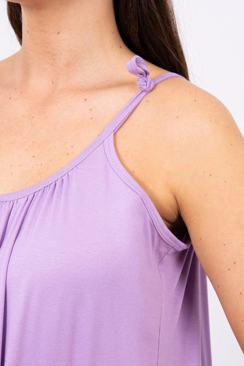 Dress with thin straps 9080 / – Purple цвет / color | Lexline Fashion