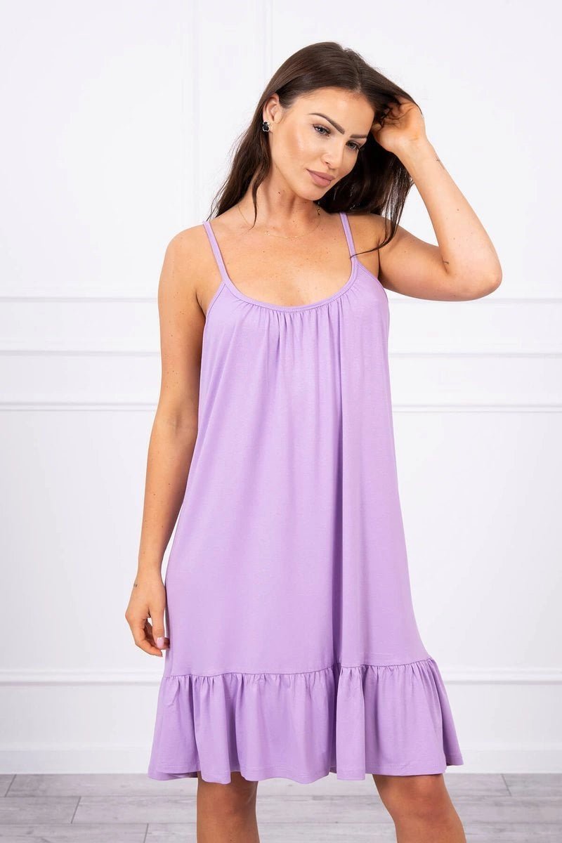 Dress with thin straps 9080 / – Purple цвет / color | Lexline Fashion