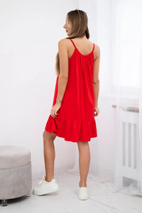 Dress with thin straps 9080 / – Red цвет / color | Lexline Fashion