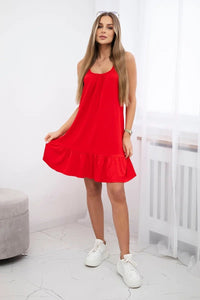 Dress with thin straps 9080 / – Red цвет / color | Lexline Fashion
