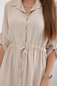 Dress with tie waist IT - 16 / – Beige цвет / color | Lexline Fashion