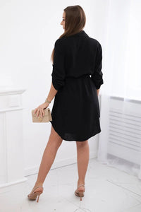 Dress with tie waist IT - 16 / – Black цвет / color | Lexline Fashion