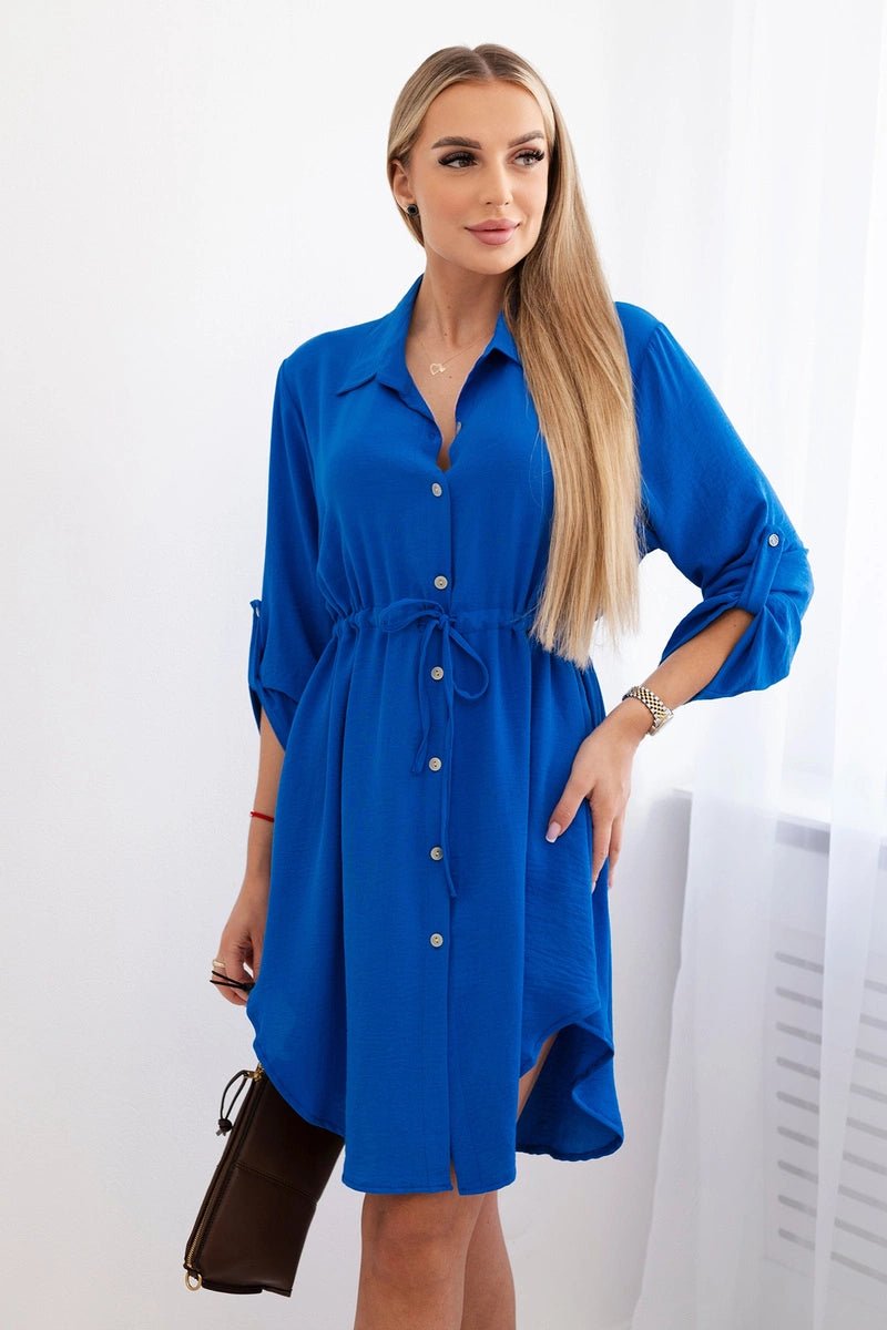 Dress with tie waist IT - 16 / – Blue cornflower цвет / color | Lexline Fashion