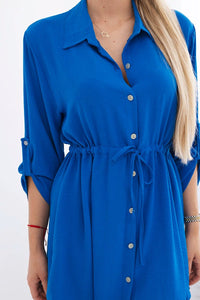 Dress with tie waist IT - 16 / – Blue cornflower цвет / color | Lexline Fashion