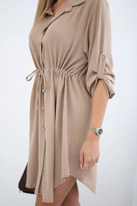 Dress with tie waist IT - 16 / – Cappuccino цвет / color | Lexline Fashion