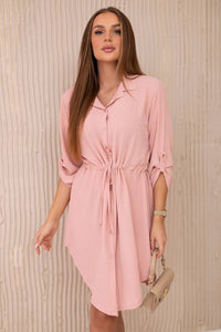 Dress with tie waist IT - 16 / – Dark powder цвет / color | Lexline Fashion