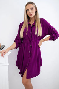 Dress with tie waist IT - 16 / – Dark || purple цвет / color | Lexline Fashion