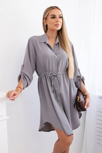 Dress with tie waist IT - 16 / – Gray цвет / color | Lexline Fashion
