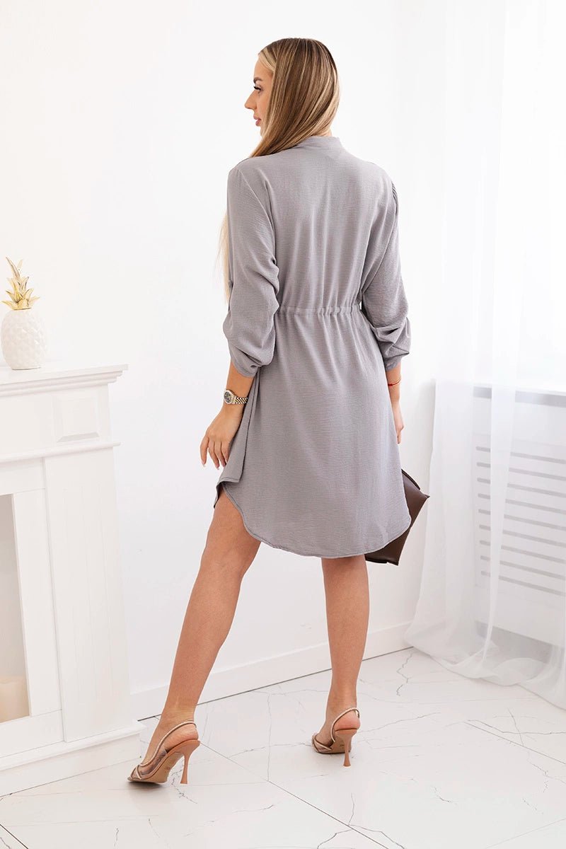 Dress with tie waist IT - 16 / – Gray цвет / color | Lexline Fashion