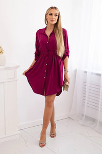 Dress with tie waist IT - 16 / – Maroon цвет / color | Lexline Fashion