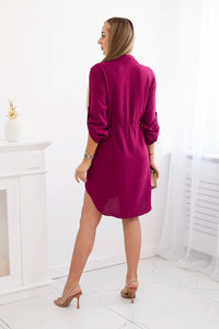 Dress with tie waist IT - 16 / – Maroon цвет / color | Lexline Fashion