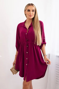 Dress with tie waist IT - 16 / – Maroon цвет / color | Lexline Fashion