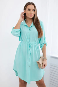 Dress with tie waist IT - 16 / – Mint цвет / color | Lexline Fashion