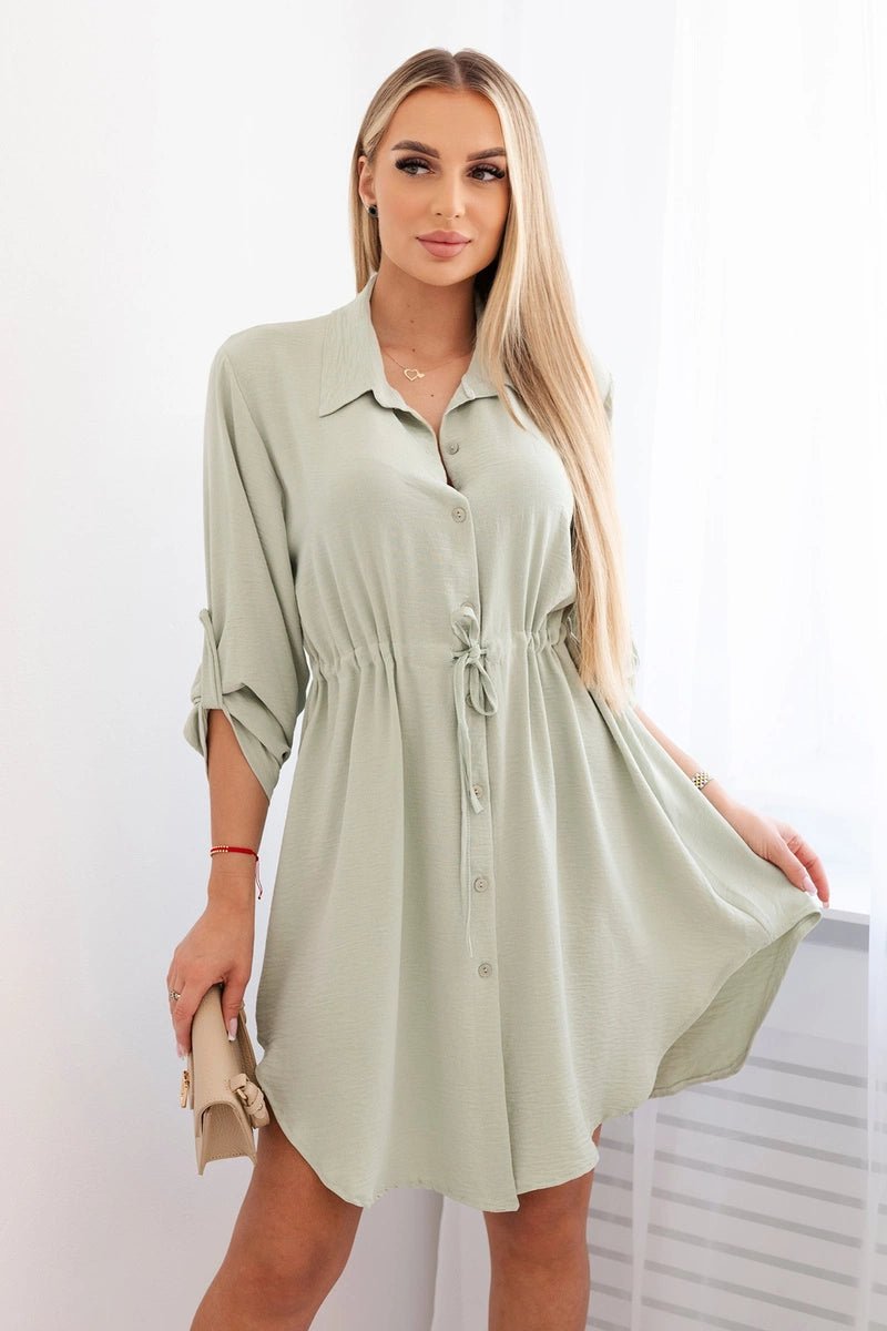 Dress with tie waist IT - 16 / – Mint || Dark цвет / color | Lexline Fashion