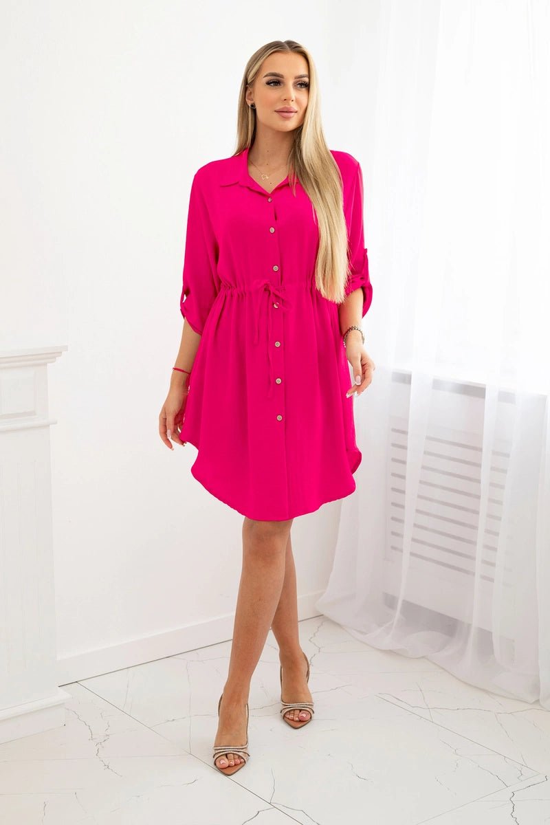Dress with tie waist IT - 16 / – Pink цвет / color | Lexline Fashion