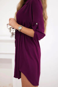 Dress with tie waist IT - 16 / – Plum цвет / color | Lexline Fashion
