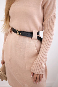 Dress with wide belt IT - 14 / – Powder цвет / color | Lexline Fashion