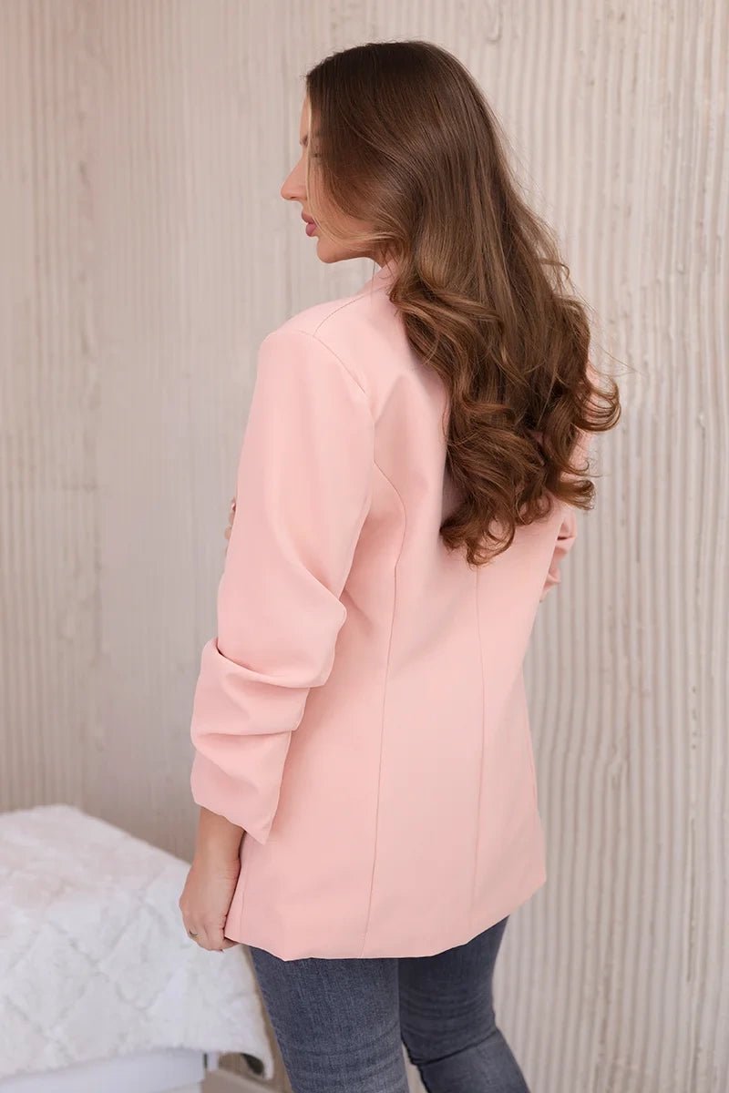 Elegant blazer with lapels 9709 / – Apricot цвет / color | Lexline Fashion