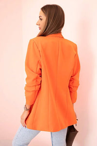 Elegant blazer with lapels 9709 / – Dark || Orange цвет / color | Lexline Fashion