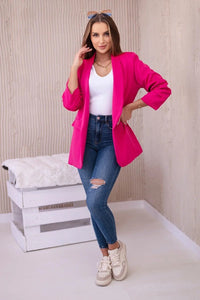 Elegant blazer with lapels 9709 / – Fuchsia цвет / color | Lexline Fashion