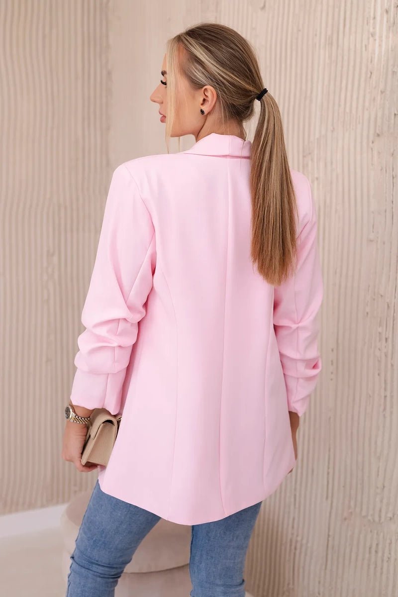 Elegant blazer with lapels 9709 / – Light | Pink цвет / color | Lexline Fashion