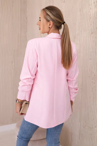 Elegant blazer with lapels 9709 / – Light | Pink цвет / color | Lexline Fashion