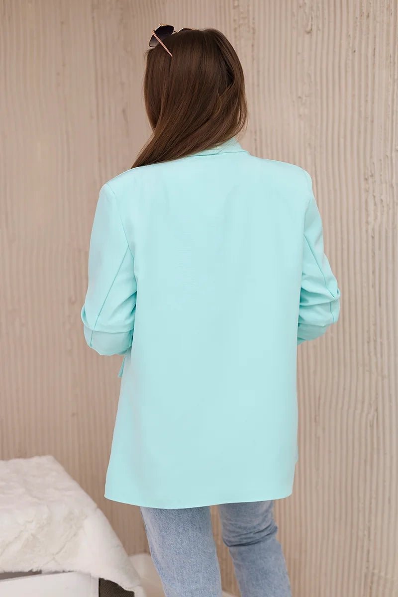 Elegant blazer with lapels 9709 / – Mint цвет / color | Lexline Fashion