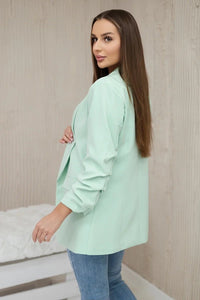 Elegant blazer with lapels 9709 / – Mint || Light цвет / color | Lexline Fashion