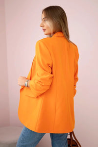 Elegant blazer with lapels 9709 / – Orange цвет / color | Lexline Fashion