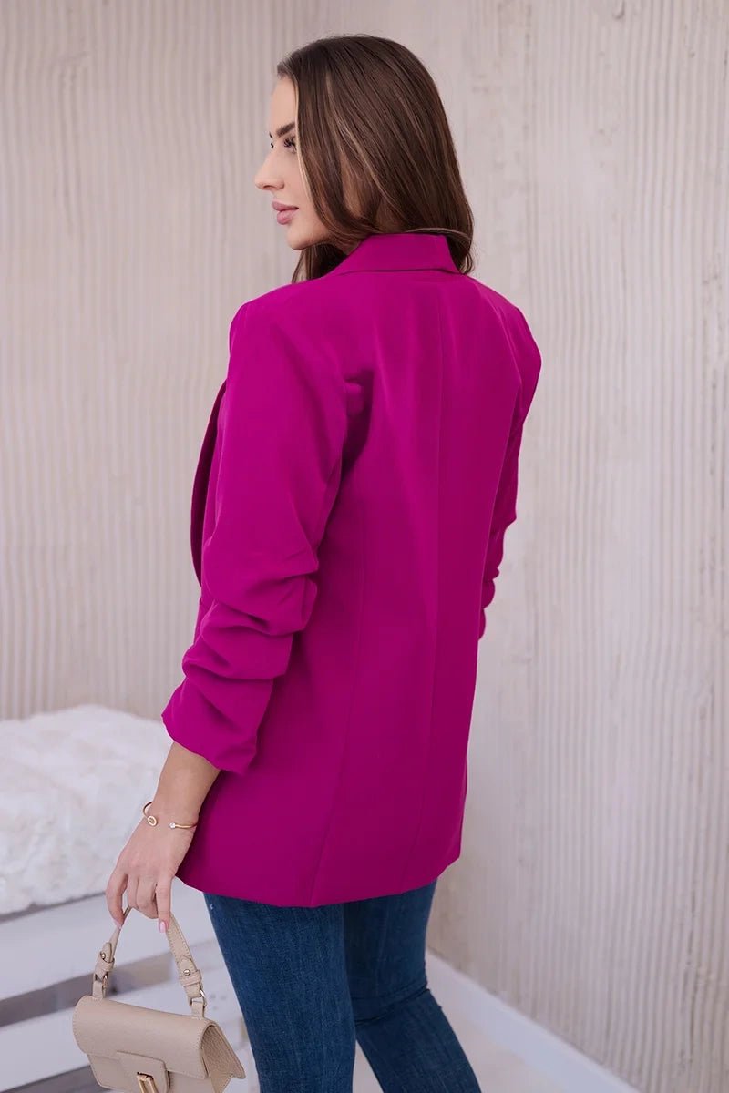 Elegant blazer with lapels 9709 / – Plum цвет / color | Lexline Fashion