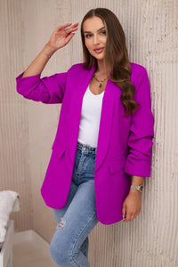 Elegant blazer with lapels 9709 / – Purple цвет / color | Lexline Fashion