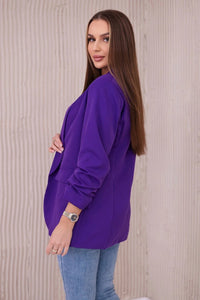 Elegant blazer with lapels 9709 / – Purple || Dark цвет / color | Lexline Fashion