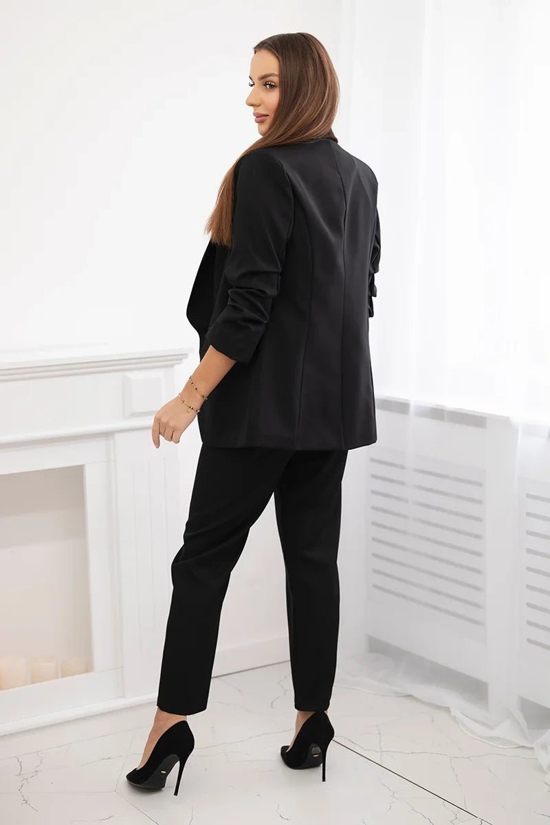Elegant set of blazer and trousers 80172K / – Black цвет / color | Lexline Fashion