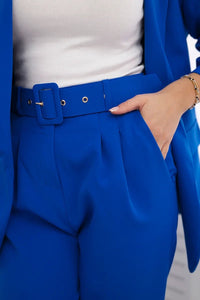Elegant set of blazer and trousers 80172K / – Blue cornflower цвет / color | Lexline Fashion