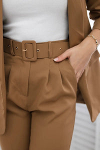 Elegant set of blazer and trousers 80172K / – Camel цвет / color | Lexline Fashion