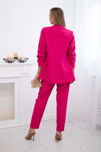 Elegant set of blazer and trousers 80172K / – Fuchsia цвет / color | Lexline Fashion