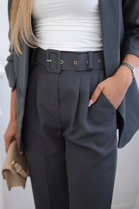 Elegant set of blazer and trousers 80172K / – Graphite цвет / color | Lexline Fashion