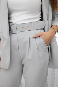 Elegant set of blazer and trousers 80172K / – Gray цвет / color | Lexline Fashion