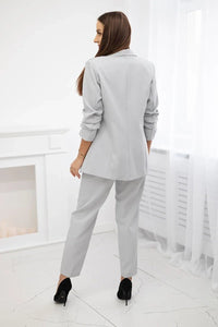 Elegant set of blazer and trousers 80172K / – Gray цвет / color | Lexline Fashion