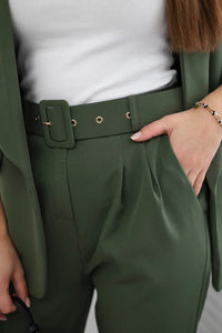 Elegant set of blazer and trousers 80172K / – Khaki цвет / color | Lexline Fashion