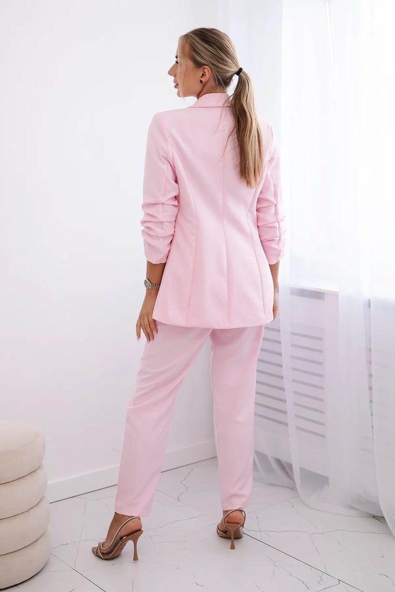 Elegant set of blazer and trousers 80172K / – Light | Pink цвет / color | Lexline Fashion