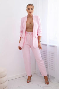 Elegant set of blazer and trousers 80172K / – Light | Pink цвет / color | Lexline Fashion
