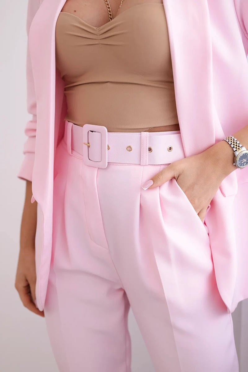 Elegant set of blazer and trousers 80172K / – Light | Pink цвет / color | Lexline Fashion