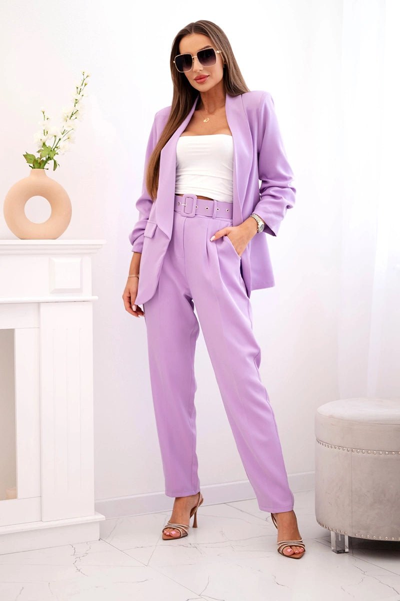 Elegant set of blazer and trousers 80172K / – Light || Purple цвет / color | Lexline Fashion
